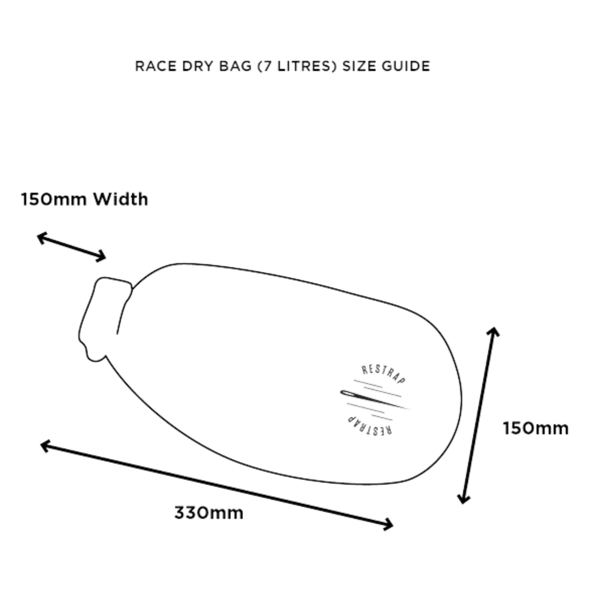 Restrap Handle Bar Bags 7 L Race Dry Bag RS RACE-RDB-07L-BLK