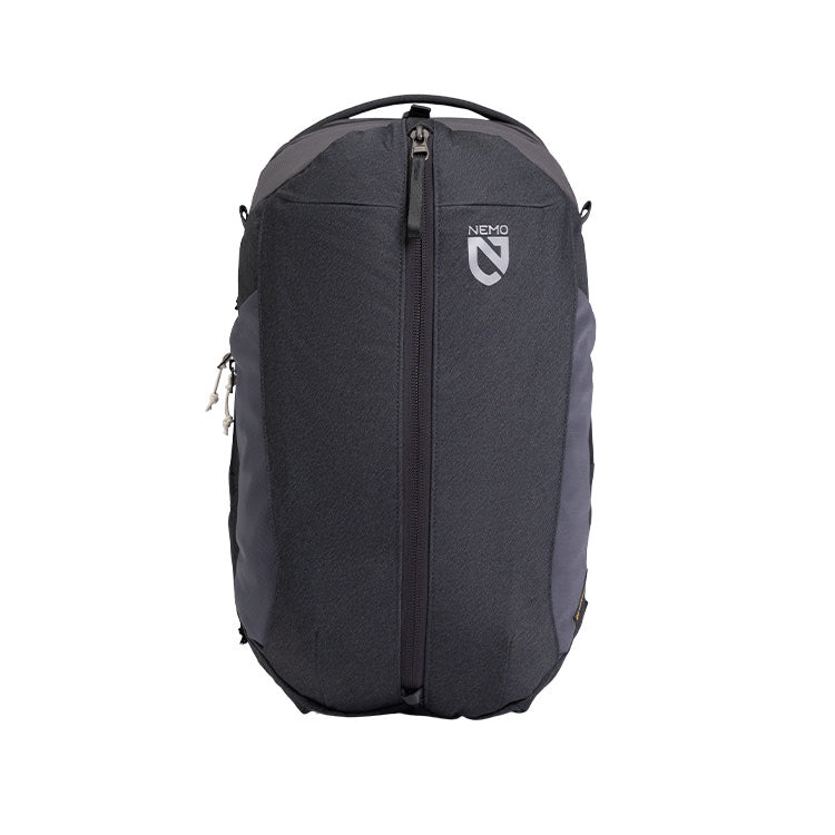 Nemo Vantage travel pack in Black with full-length front zip