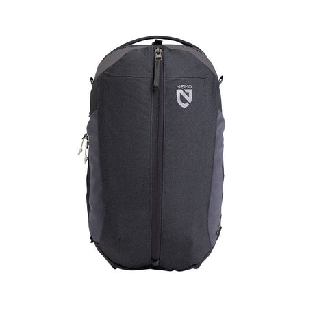 Nemo Vantage travel pack in Black with full-length front zip