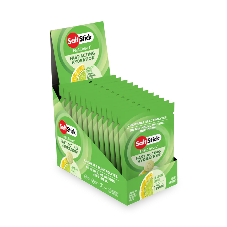 SaltStick Electrolyte Tablets 12 Pack / Lemon-Lime Fastchews Chewable Electrolyte Tablets 12-03-2010-12