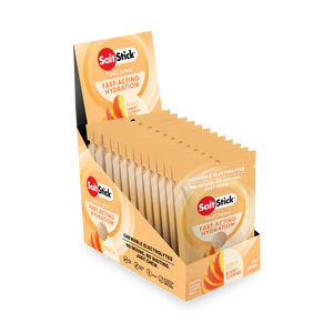 SaltStick Electrolyte Tablets 12 Pack / Peach Fastchews Chewable Electrolyte Tablets 12-03-4010-12