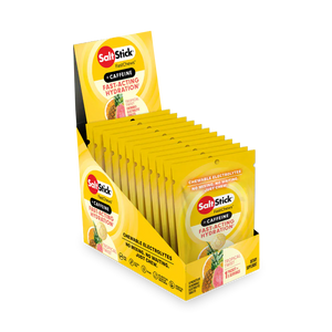 SaltStick Electrolyte Tablets 12 Pack / Tropical Twist w/ Caffeine Fastchews Chewable Electrolyte Tablets SS-12-C03-1010-12