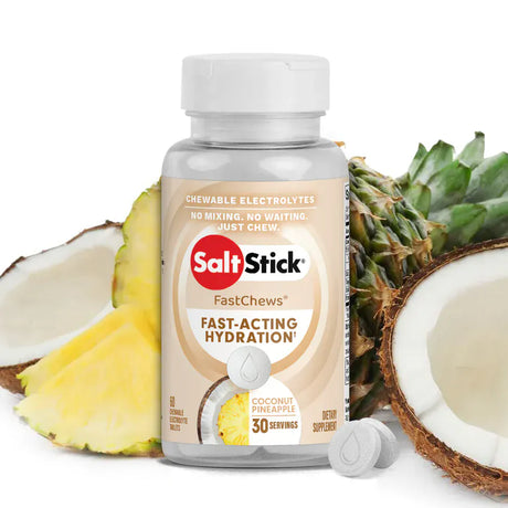 SaltStick Electrolyte Tablets Bottle (60 tabs) / Coconut Pineapple Fastchews Chewable Electrolyte Tablets 03-7060