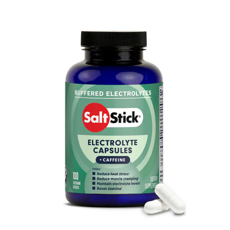 SaltStick Electrolyte Tablets Bottle Race Ready Caps Plus (Caffeine) 02-0030