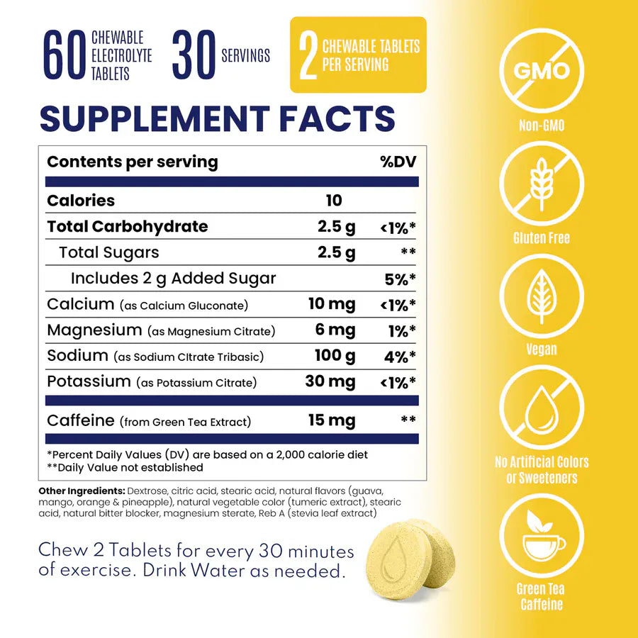 SaltStick Electrolyte Tablets Fastchews Chewable Electrolyte Tablets