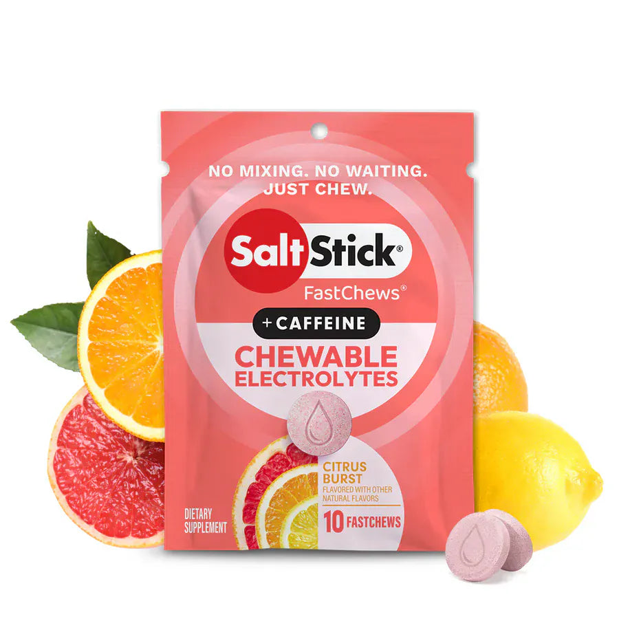 SaltStick Electrolyte Tablets Single / Citrus Burst w/ Caffeine Fastchews Chewable Electrolyte Tablets SS-12-C03-2010