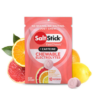SaltStick Electrolyte Tablets Single / Citrus Burst w/ Caffeine Fastchews Chewable Electrolyte Tablets SS-12-C03-2010