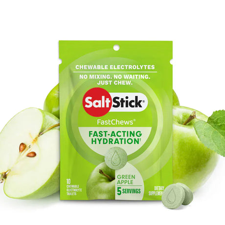 SaltStick Electrolyte Tablets Single / Green Apple Fastchews Chewable Electrolyte Tablets 12-03-9010