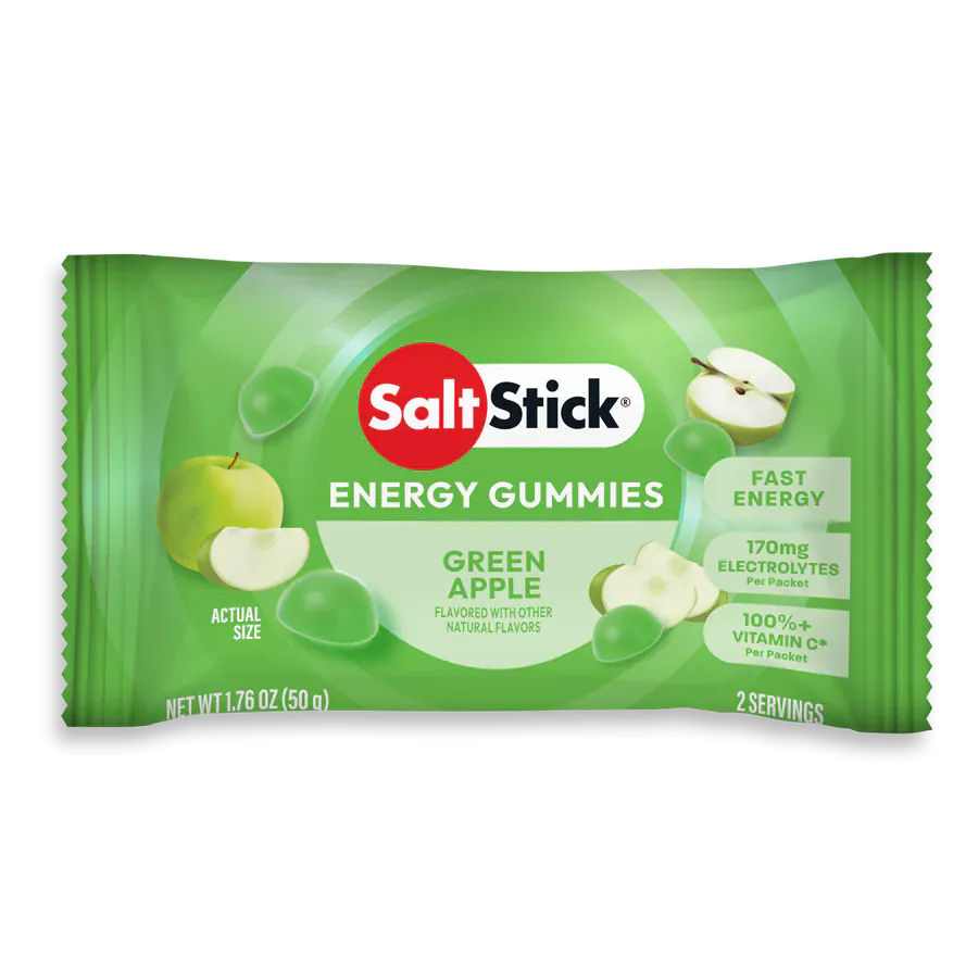 SaltStick Energy Chews Single / Green Apple Energy Gummies SS-10-6020