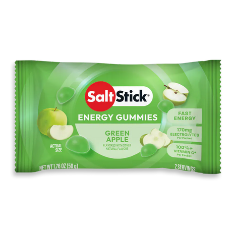 SaltStick Energy Chews Single / Green Apple Energy Gummies SS-10-6020