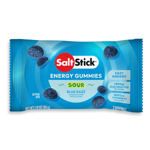 SaltStick Energy Chews Single / Sour Blue Razz Berry Energy Gummies SS-10-6070