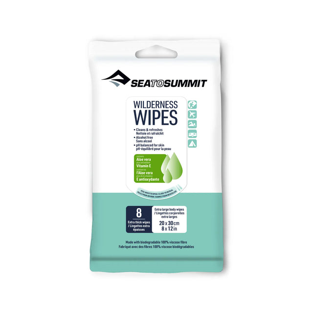 Sea to Summit Cleaning Wipes 8 Pack Wilderness Wipes AWWXL