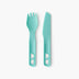 Passage Cutlery Set 2 Piece in Aqua Sea: spork and knife