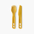 Passage Cutlery Set 2 Piece in Arrowwood yellow: spork and knife