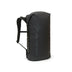 Sea to Summit Big River Dry Backpack in Jet Black, side view showing the roll-top and shoulder harness