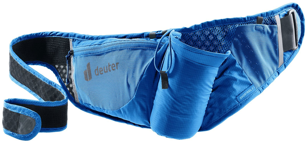 Deuter Shortrail II running belt in Neptune blue with bottle holster