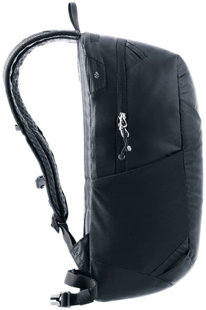 Side profile of the slim Deuter Speed Lite 17 with the zip-around opening