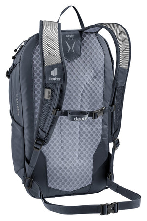 Deuter Speed Lite 21 rear three-quarter view with sternum strap and waist belt