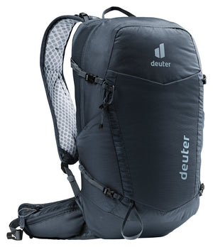 Deuter Speed Lite Pro 19 in Black, side three-quarter view of the shoulder strap