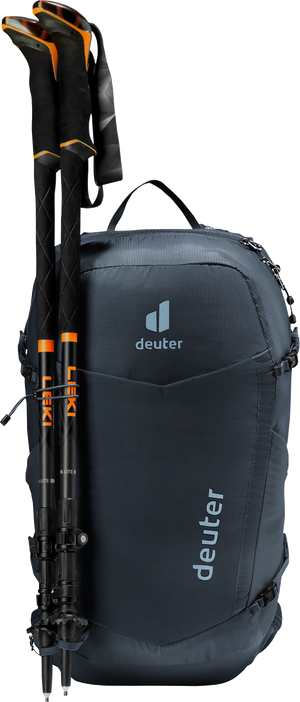 Deuter Speed Lite Pro 19 carrying folded trekking poles on the side