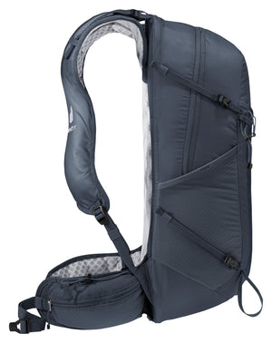 Side profile of the Deuter Speed Lite Pro 25 with the vest-style shoulder strap