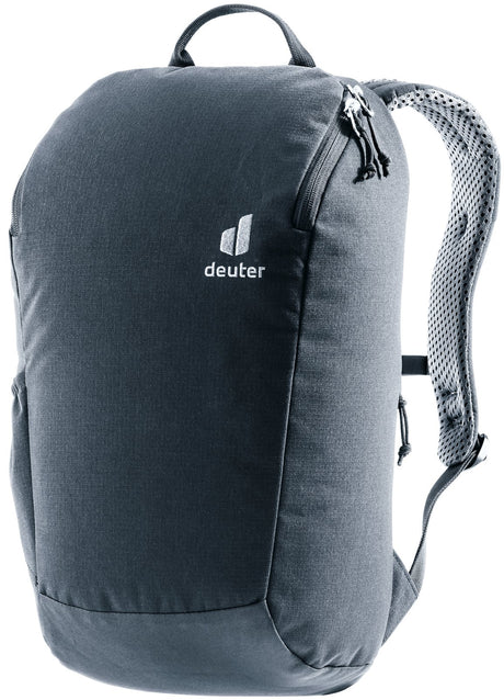 Deuter Stepout 16 everyday backpack in Black, front three-quarter view
