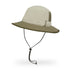 Sunday Afternoons Brushline Bucket in Cream/Juniper with a cream crown, olive brim and chinstrap