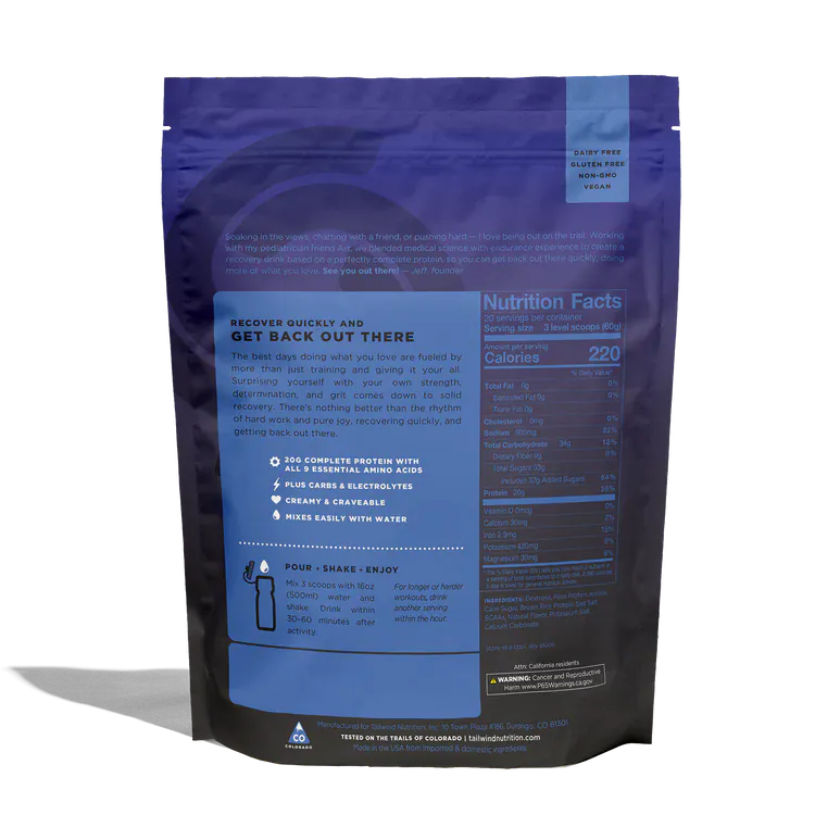 Tailwind Nutrition Sports Drinks Fava Recovery Mix