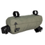 Green Topeak Midloader 3 L frame bag, angled view with two top tube straps