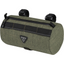 Topeak Tubular Barbag Slim in green heather fabric with black zip panel, three-quarter view