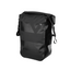Topeak Pannier DryBag 16 L in black, front view with the roll-top closed and buckled at both sides