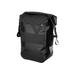 Topeak Pannier DryBag 16 L in black, front view with the roll-top closed and buckled at both sides