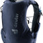 Deuter Traick 9 trail running vest in Black, rear three-quarter view of the stretch mesh back