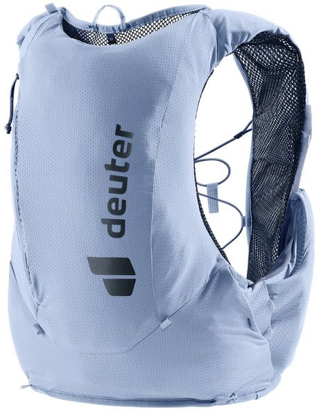 Deuter Traick 9 SL in Polar Bluejay, pale blue running vest, back view