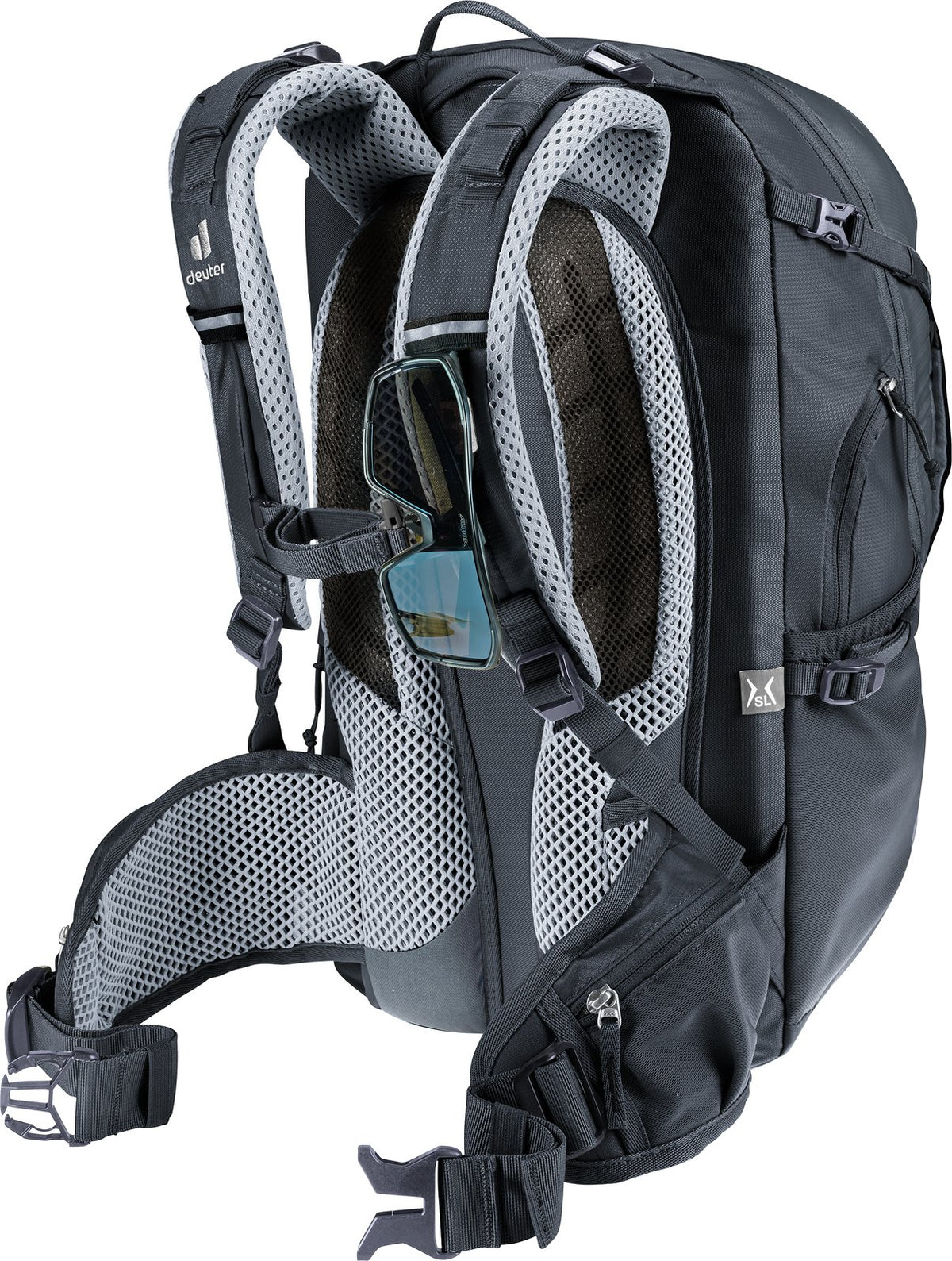 Deuter Trans Alpine 22 SL with sunglasses in the shoulder strap glasses stow