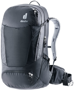 Deuter Trans Alpine 32 EL bike touring backpack in Black, front three-quarter view