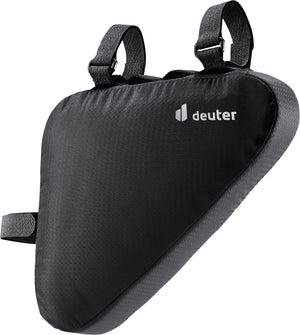 Deuter Triangle Bag 1.7 frame bag in Black with hook-and-loop straps and white logo