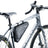 Deuter Triangle Bag 2.2 fitted under the top tube in the frame triangle of a grey gravel bike