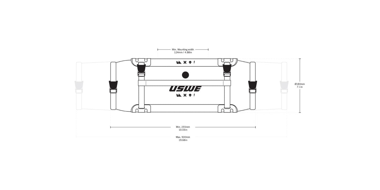 USWE Bicycle Barbag Handlebar Roll-Top Bag + Holster Bikepacking Bag US200067001