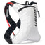 USWE Race 2.0 hydration pack in White, three-quarter view with red drink tube