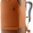 Deuter Utilion 34+5 roll-top backpack in Pecan Mocha, burnt orange with brown base, front view