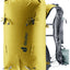 Deuter Vertrail 16 alpine vest pack in Turmeric Teal, roll-top closed, front three-quarter view