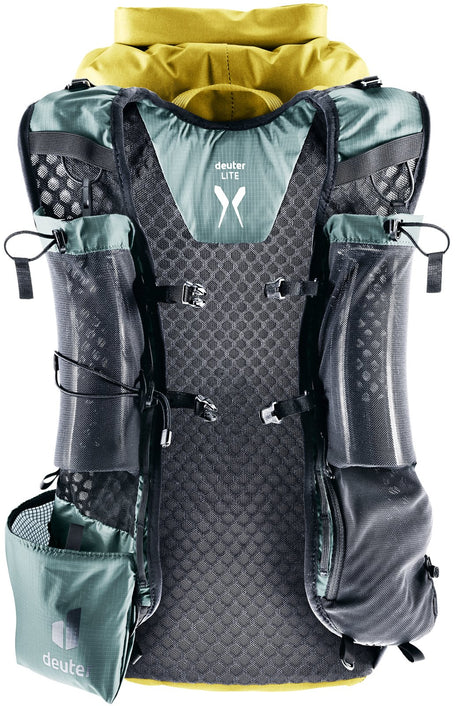 Deuter Vertrail 16 vest harness with soft flask pouches and sternum straps