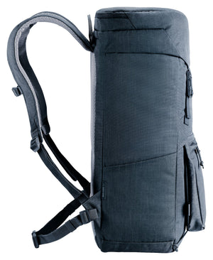 Deuter Walker 24 in Black, side profile with laptop side zip