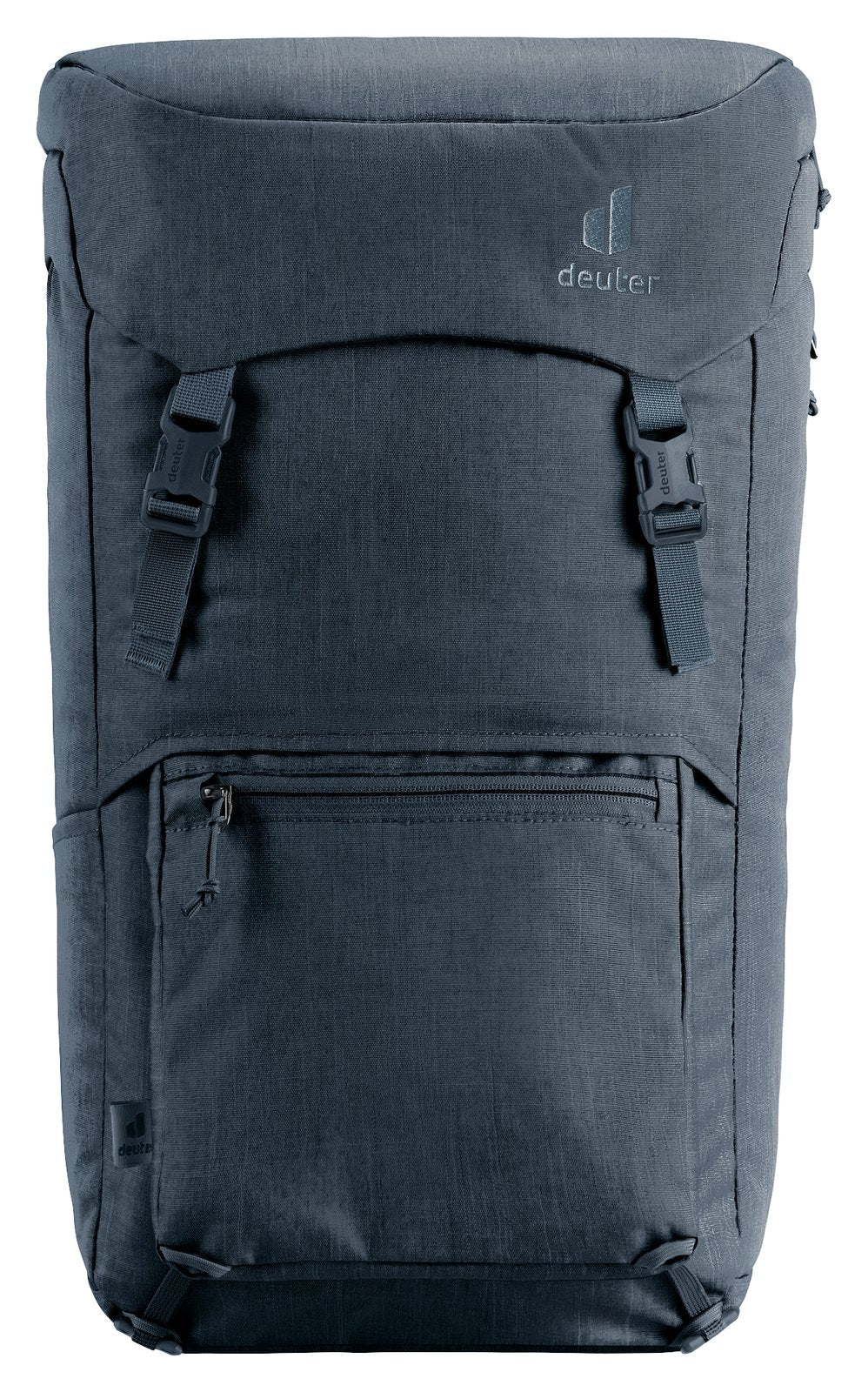 Deuter Walker 24 in Black, straight-on front view with detachable front pocket