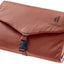 Deuter Wash Bag II in Caspia, rust red toiletry bag folded closed