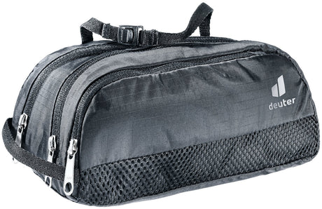 Deuter Wash Bag Tour II toiletry bag in Black with clip hanging loop
