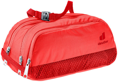 Deuter Wash Bag Tour II in Poppy Crimson, bright red toiletry bag