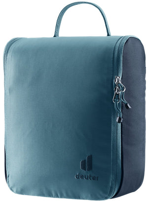 Deuter Wash Center II in Atlantic Ink, light blue toiletry bag with navy sides