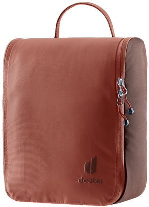 Deuter Wash Center II in Caspia Raisin, a rust-red toiletry bag